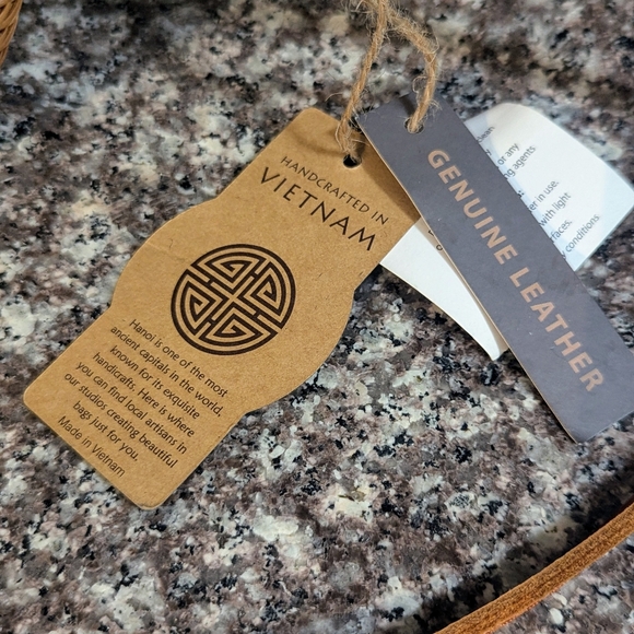 NWT Woven Wicker Round Crossbody Handbag - Picture 2 of 5